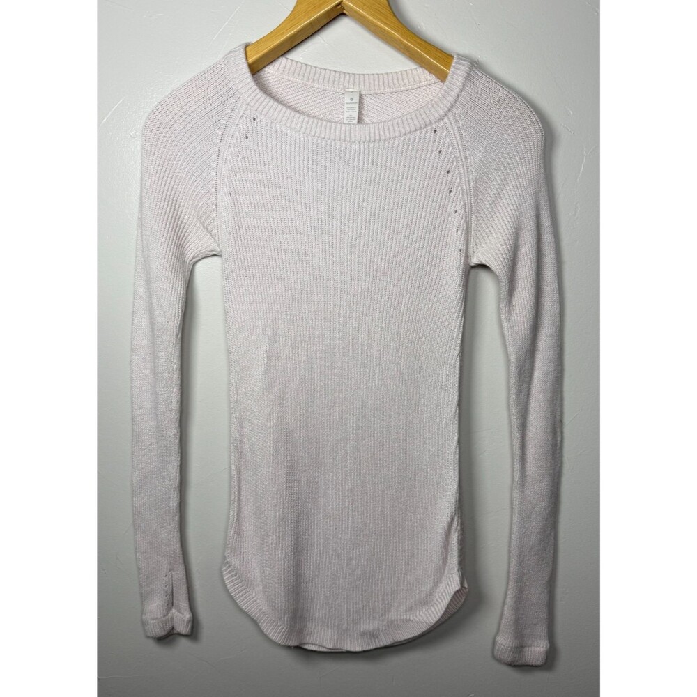Lululemon Cabin Yogi Long Sleeve Sweater Size 2 Neutral Blush